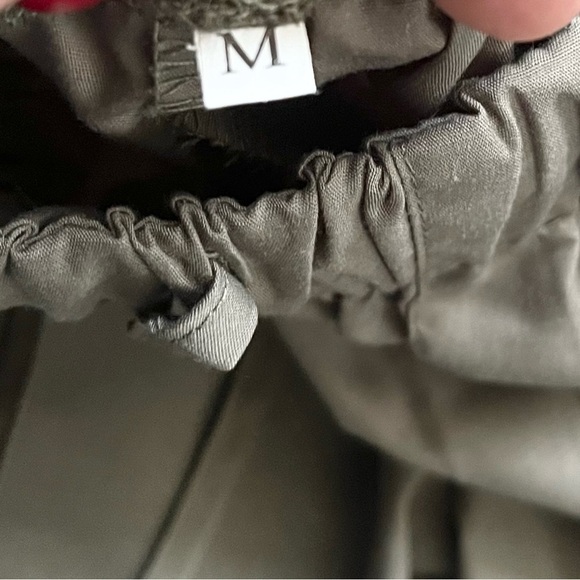 ASOS DESIGN casual parachute gray cargo pants M wide leg front pockets - Picture 9 of 9